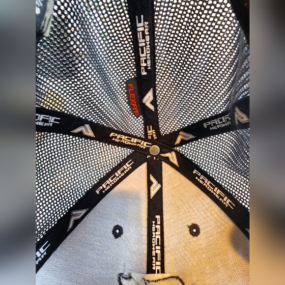 Pacific Headwear Pro-Model Adult Letter "F” Blue & Gray Baseball Flexfit Hat Cap - Picture 3 of 8